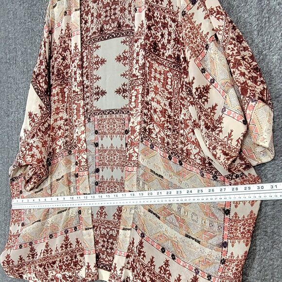 Mossimo Supply Co. Floral Kimono Top - Red and Cream - Picture 6 of 11